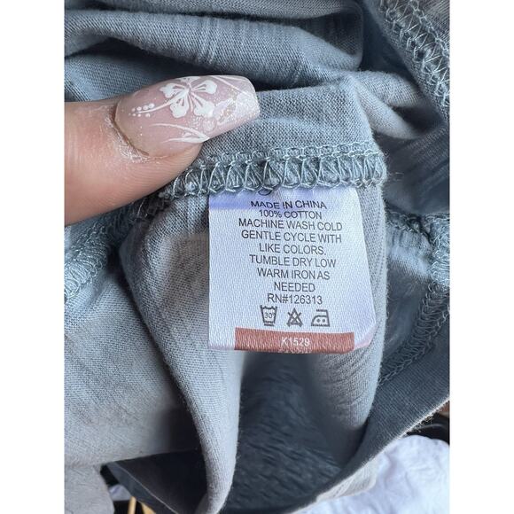 Sovereign Code Men's Faxon T-Shirt Short Sleeve Dip Dye Ombre Blue Gray Large - Picture 3 of 5